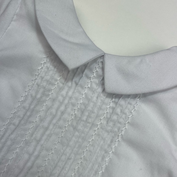 NWT Luli and Me White Hand Embroidered Boy Collar Bubble - Picture 3 of 7